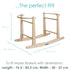 Clair De Lune Wooden Rocking Moses Basket Stand - Natural